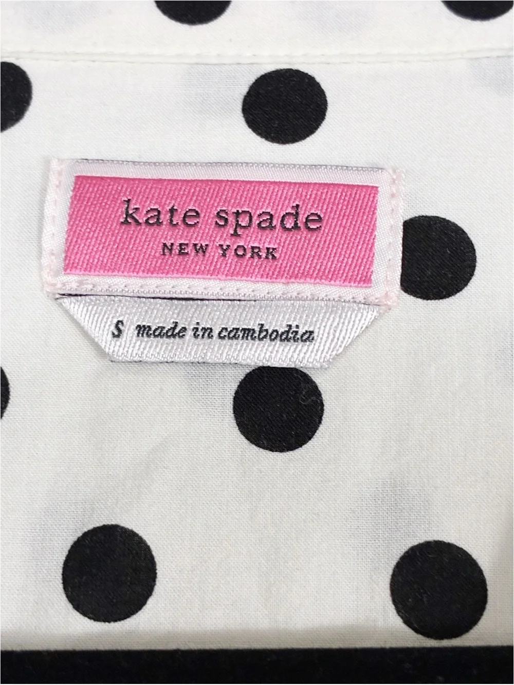 KATE SPADE Polka Dot Pajama Set White Black Pink Crop Pants Sleepwear Lounge Set